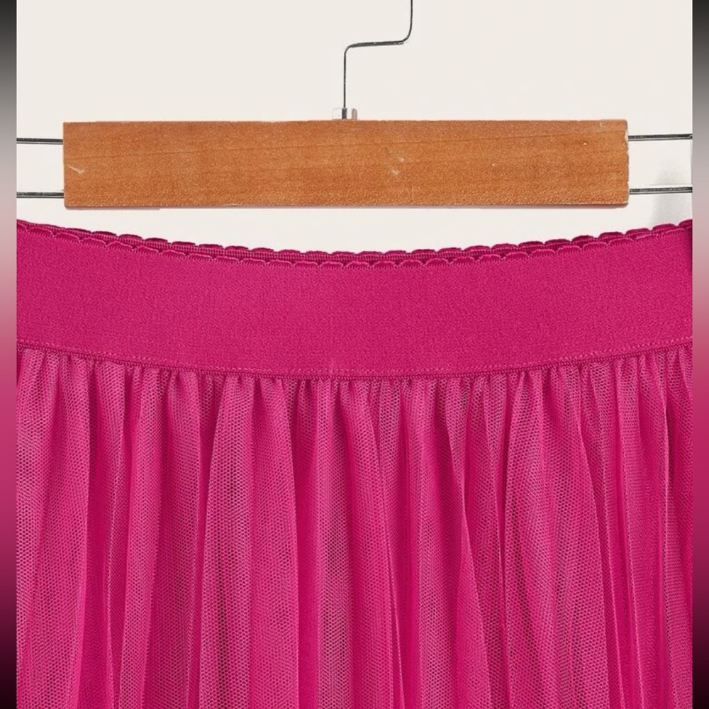 Boho khaki pleated mesh skirt - Picture 6 of 16